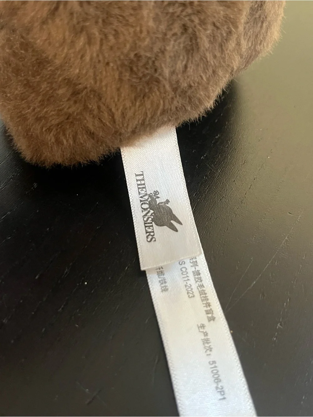 POP MART THE MONSTERS Brown Plush Vinyl Keychain Labubu Style Figure Used
